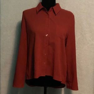 Buttondown high low blouse